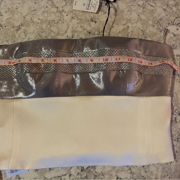 Giorgio Armani Silver and Cream couture top. Retails for $3795 - Picture 2 of 3